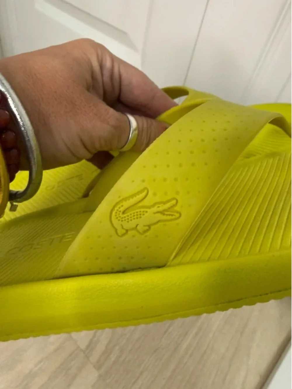 Lacoste Croco Sandal Flip Flops
